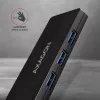 Axagon SuperSpeed USB plonas šakotuvas, USB 3.2 Gen 1 (3.1 Gen 1) Type-A, USB 3.2 Gen 1 (3.1 Gen 1) Type-A, 5000 Mbit/s, Juoda, Plastikas, 0.14 m