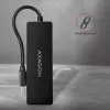 Axagon SuperSpeed USB plonas šakotuvas, USB 3.2 Gen 1 (3.1 Gen 1) Type-A, USB 3.2 Gen 1 (3.1 Gen 1) Type-A, 5000 Mbit/s, Juoda, Plastikas, 0.14 m