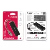 Axagon SuperSpeed USB plonas šakotuvas, USB 3.2 Gen 1 (3.1 Gen 1) Type-A, USB 3.2 Gen 1 (3.1 Gen 1) Type-A, 5000 Mbit/s, Juoda, Plastikas, 0.14 m