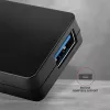 Axagon SuperSpeed USB-C plonas šakotuvas, USB 3.2 Gen 1 (3.1 Gen 1) Type-C, USB 3.2 Gen 1 (3.1 Gen 1) Type-A, 5000 Mbit/s, juodas, plastikinis, 0,14 m