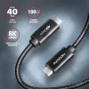 Axagon BUCM432-CM10AB USB laidas USB4 Gen 3x2 1 m USB C Juodas