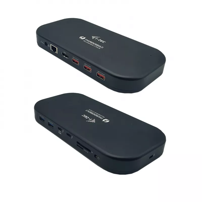 i-tec Thunderbolt 3/USB-C dviguba 4K prijungimo stotis + USB-C į DisplayPort laidas (1,5 m) + 60W maitinimo tiekimas