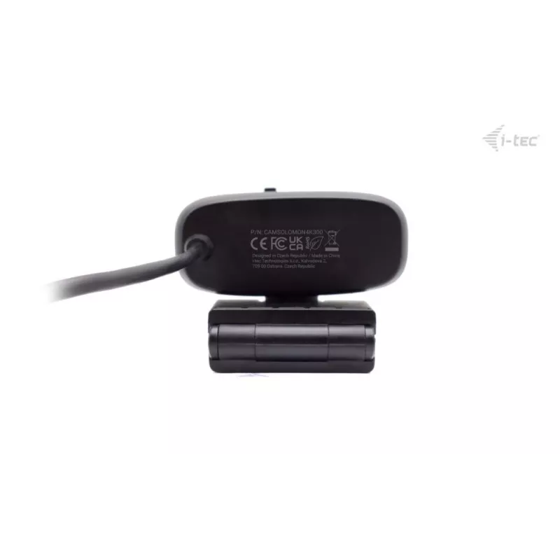 Internetinė kamera i-tec SOLOMON 300 4K, USB, 3840×2160, 8,29 MP, segtukinis tvirtinimas, juoda