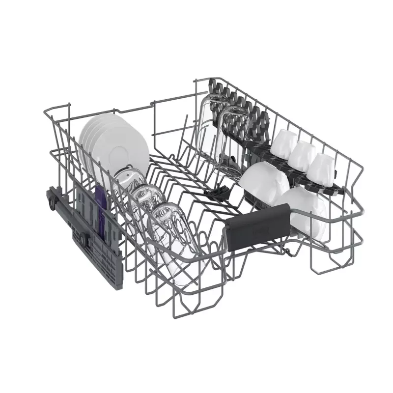 Indaplovė BEKO DIS46120 pilnai įmontuojama slimline 45 cm, 11 komplektų, balta, 46 dB, E energijos klasė