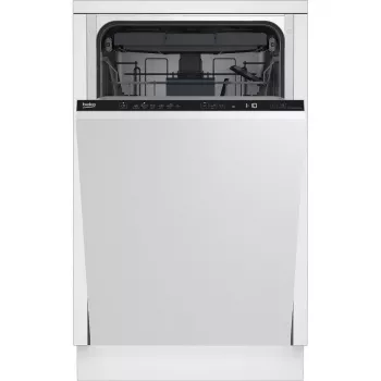 Indaplovė BEKO DIS46120 pilnai įmontuojama slimline 45 cm, 11 komplektų, balta, 46 dB, E energijos klasė