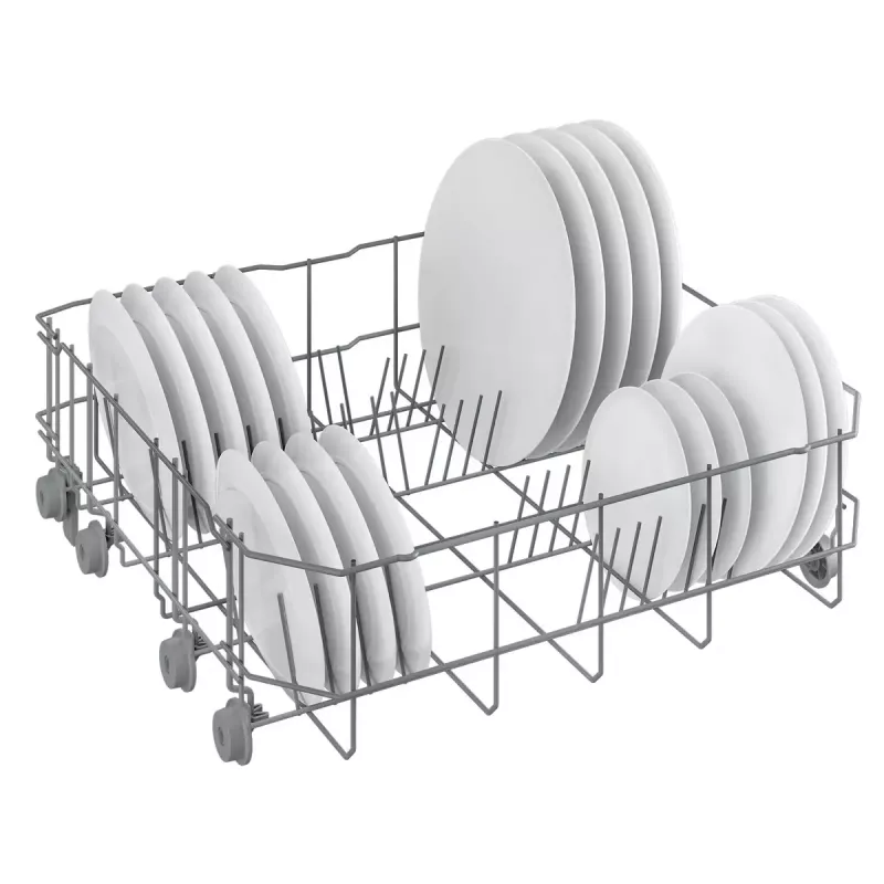 Laisvai pastatoma indaplovė BEKO DVN05320W — pilno dydžio 60 cm, 13 stalo įrankių komplektų, 49 dB, 5 programos, E klasė
