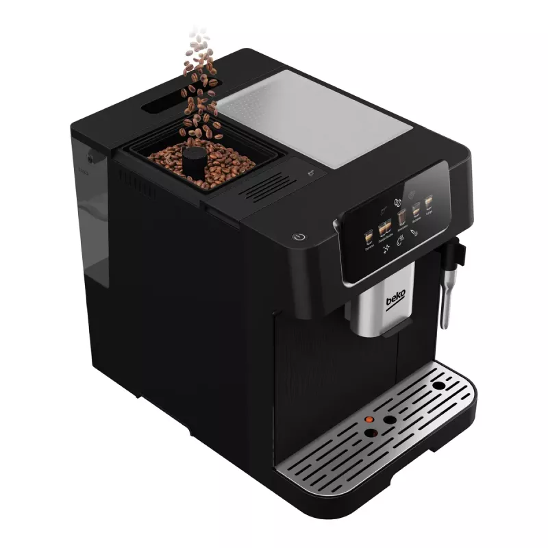 „Beko CEG7302B CaffeExperto“ kavos aparatas nuo pupelių iki puodelio su garų antgaliu