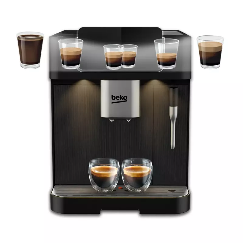 „Beko CEG7302B CaffeExperto“ kavos aparatas nuo pupelių iki puodelio su garų antgaliu