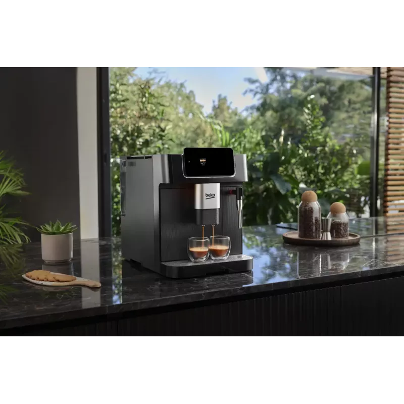 „Beko CEG7302B CaffeExperto“ kavos aparatas nuo pupelių iki puodelio su garų antgaliu