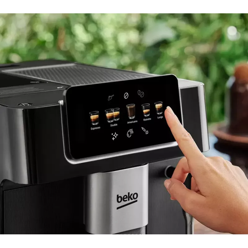 „Beko CEG7302B CaffeExperto“ kavos aparatas nuo pupelių iki puodelio su garų antgaliu