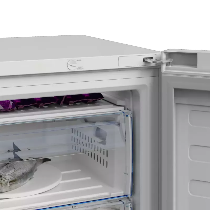 Vertikalus šaldiklis Beko RFSA240M41WN — 215 l, baltas, Fast Freeze, apverčiamos durys
