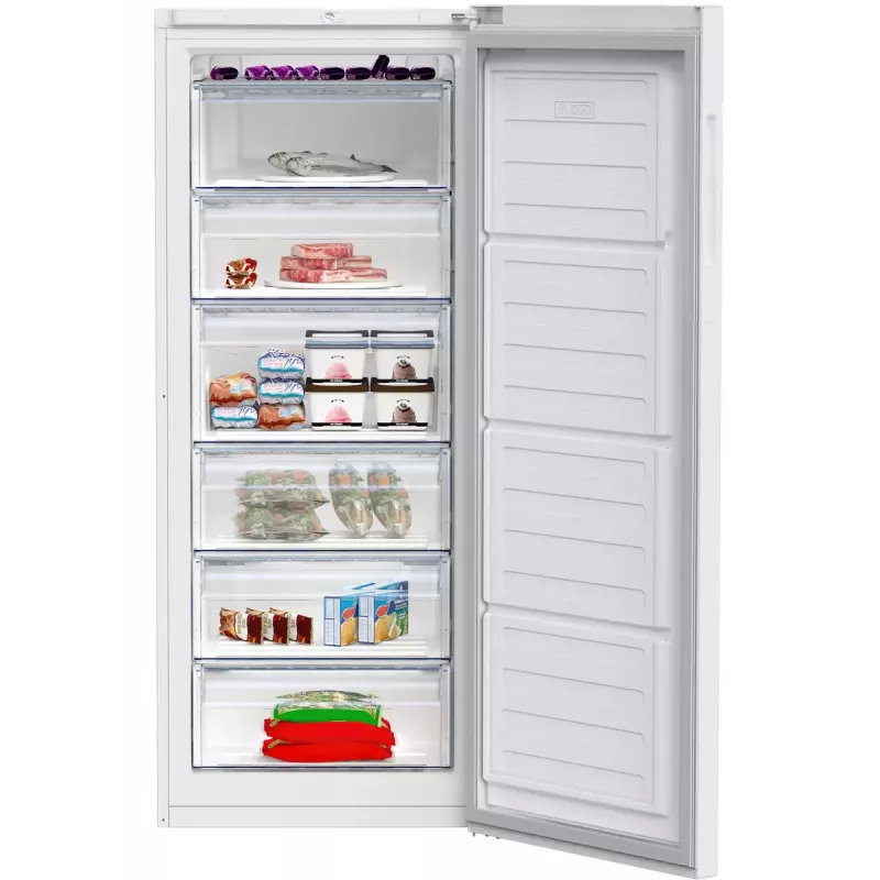 Vertikalus šaldiklis Beko RFSA240M41WN — 215 l, baltas, Fast Freeze, apverčiamos durys