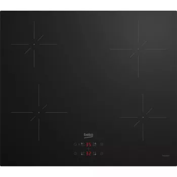 Beko HII64401QT juoda įmontuojama 60 cm zoninė indukcinė kaitlentė 4 kaitviečių