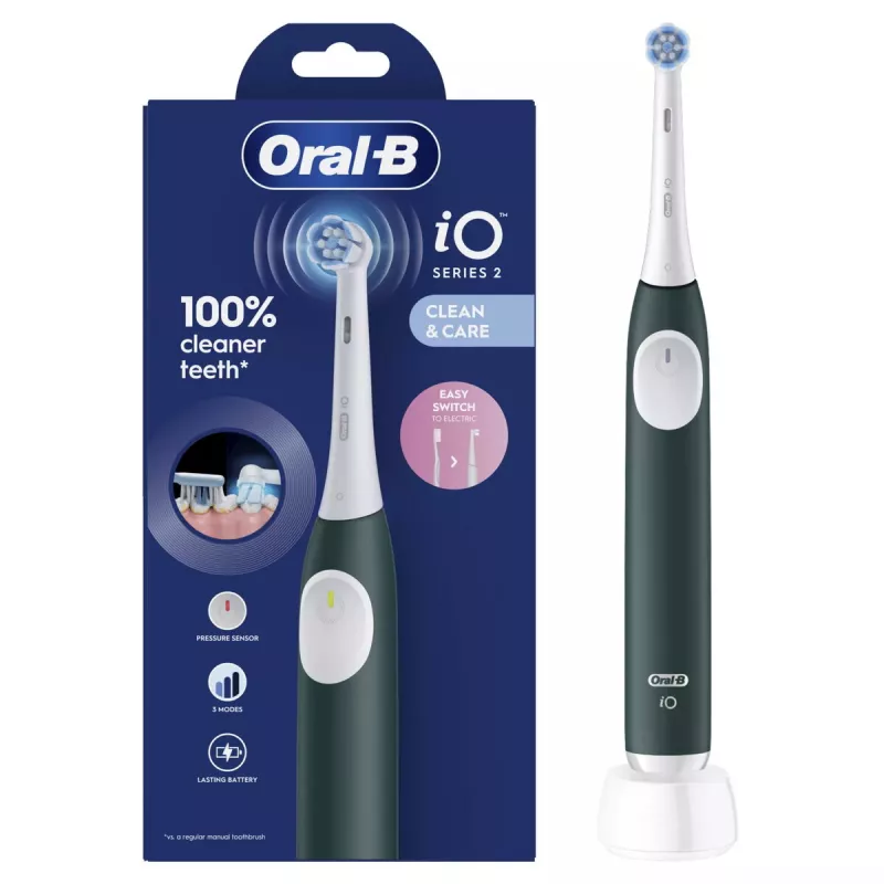Elektrinis dantų šepetėlis BRAUN Oral‑B iO2 (modelis iOS2.1C9.0G) Žalias miškas