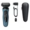 Foil shaver BRAUN Series 5 52-A1000S, mėlynas, Li‑Ion įkraunamas, įmontuota baterija, mygtukinis valdymas, 166×64×51 mm