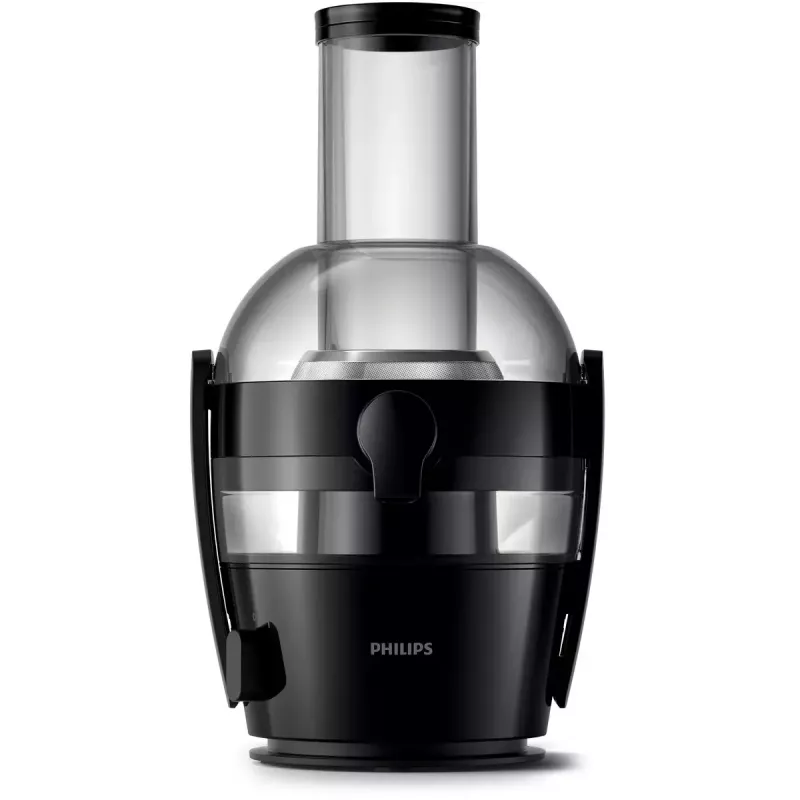 Lėtoji sulčiaspaudė Philips Viva Collection HR1856, 800 W, juoda, LED ekranas, sulčių rinktuvas