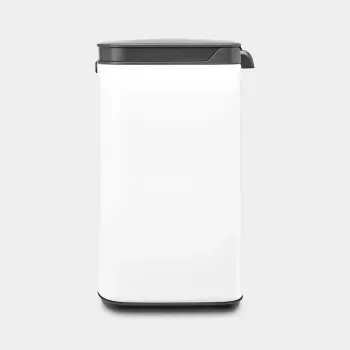 Brabantia Bo atliekų dėžė 4 l stačiakampė plieninė juoda balta