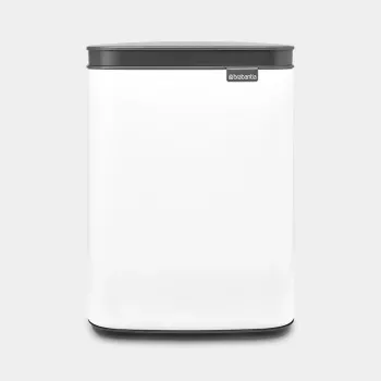 Brabantia Bo atliekų dėžė 4 l stačiakampė plieninė juoda balta