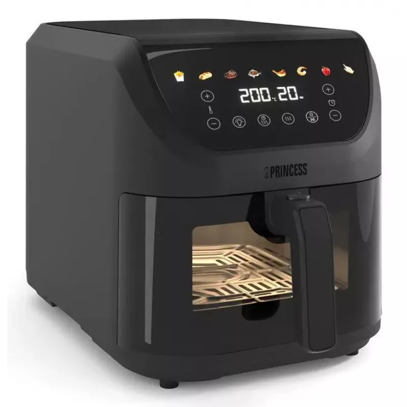 Karšto oro gruzdintuvė Princess 182476 Single 8 L, 2000 W, jutiklinis valdymas, juoda, min. 80 °C