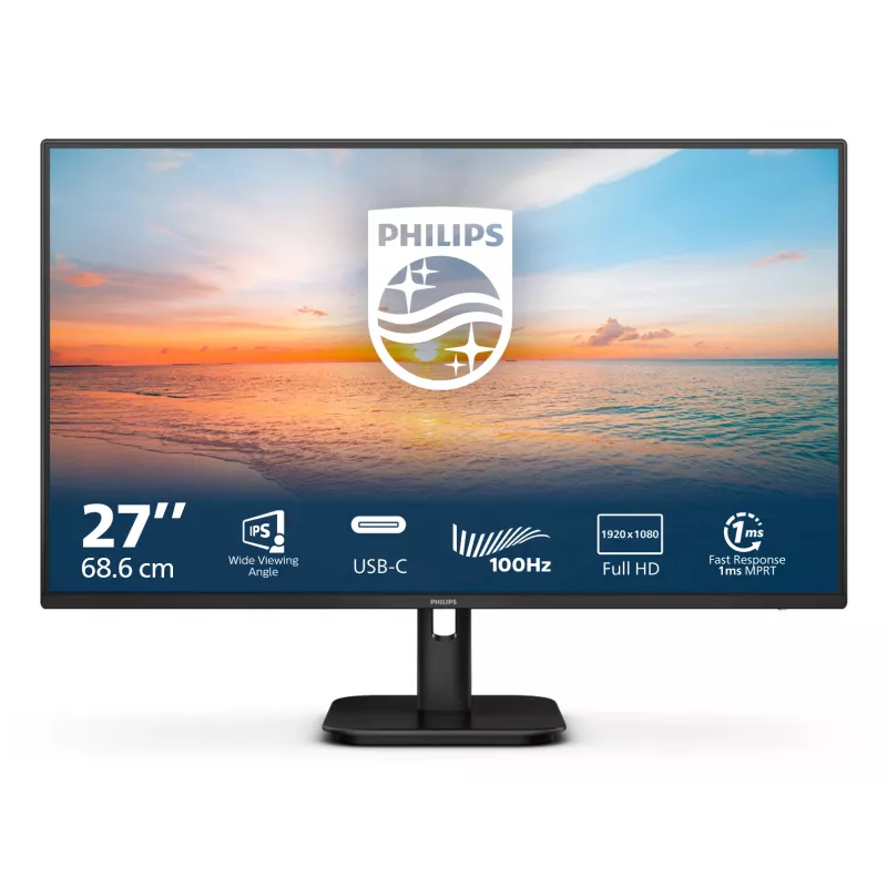 Philips 1000 serijos 27E1N1300A/00 kompiuterio monitorius 68,6 cm (27 coliai) 1920 x 1080 pikselių Full HD LCD juodas