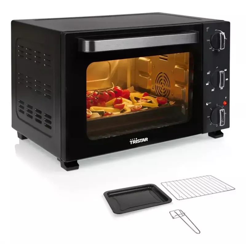 Stalinė elektrinė krosnelė Tristar OV-3627 — 27 l, 1500 W, juoda, sukamosios rankenėlės