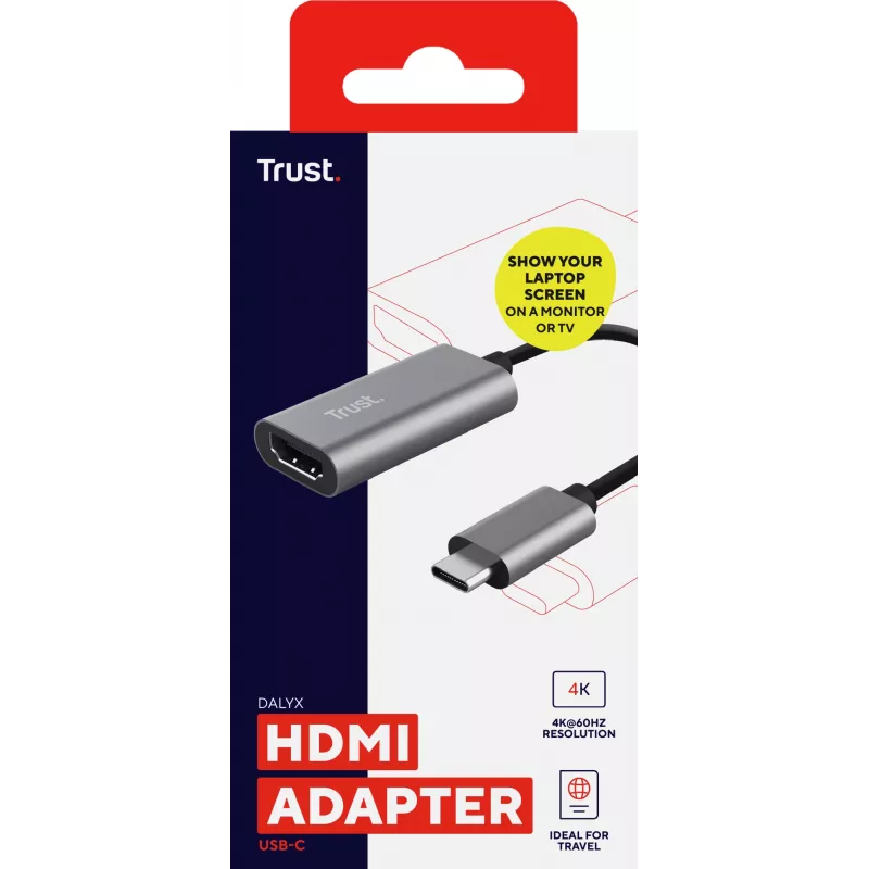 Trust Dalyx USB grafikos adapteris, pilkas