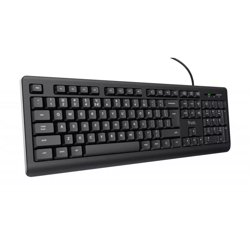 Trust TK-150 klaviatūra universali USB QWERTY juoda