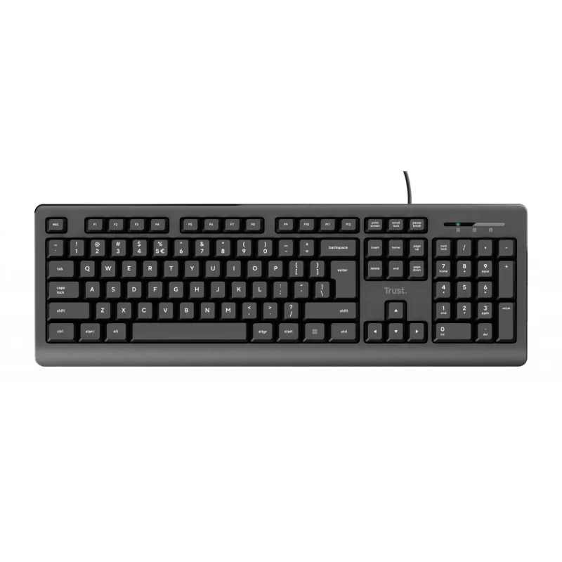 Trust TK-150 klaviatūra universali USB QWERTY juoda