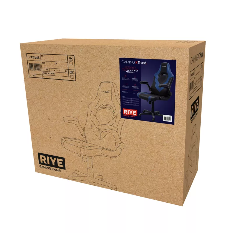 Trust GXT 703B RIYE universali žaidimų kėdė juoda, mėlyna