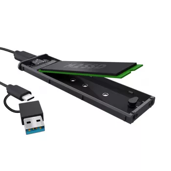 SSD korpusas TRUST 25806 juodas, skirtas M.2, vieno disko, iki 4 TB, USB Type-C 10 Gbit/s (USB 3.2 Gen 2)