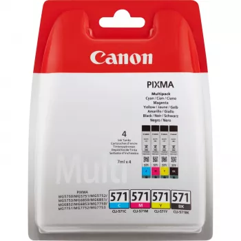 Canon CLI-571 Multipack rašalo kasetė 4 vnt. originali juoda, žydra, purpurinė, geltona