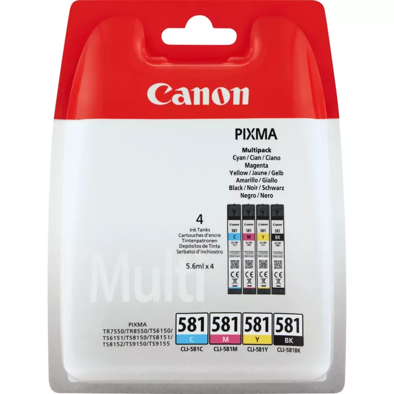 Canon CLI-581 Multipack rašalo kasetė Originali juoda, žydra, purpurinė, geltona