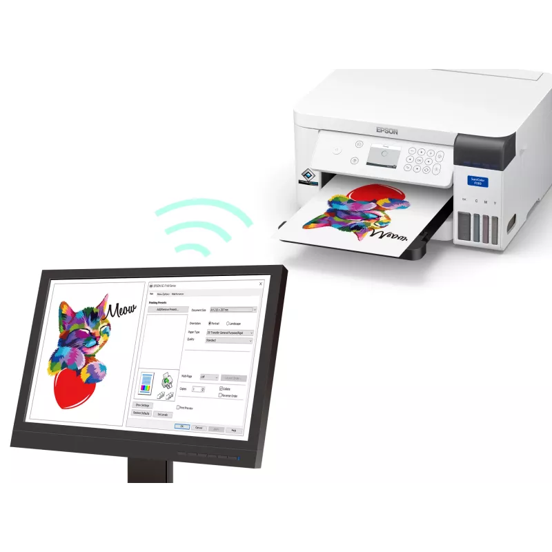 Epson SureColor SC‑F100 didelio formato spausdintuvas Wi-Fi Rašalinis Spalvotas 600 x 1200 DPI A4 (210 x 297 mm) Ethernet LAN