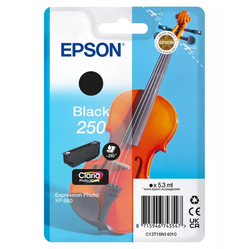 Epson 250 Violin Claria Photo HD rašalo kasetė 1 vnt. Originali juoda
