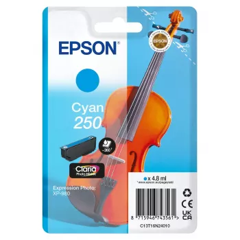 Rašalo kasetė Epson 250 Claria Photo HD žydra Originali, vienos pakuotės, 4,8 ml