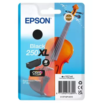 Epson 250XLViolin Claria Photo HD originali didelės (XL) išeigos juoda rašalo kasetė, 1 vnt., 10.2 ml