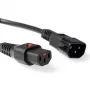 ACT Powercord C13 IEC Lock - C14 juodas 1,5 m, PC1003
