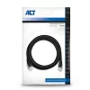 ACT juodas 5,0 metro U/UTP CAT6 komutacinis kabelis su RJ45 jungtimis
