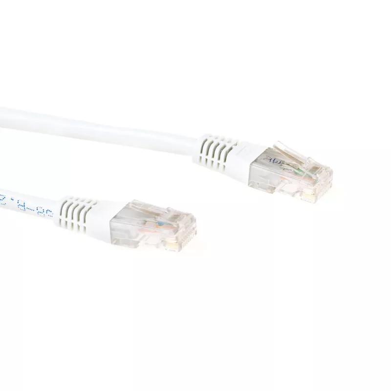 ACT baltas 5,0 m LSZH U/UTP CAT6 komutacinis kabelis su RJ45 jungtimis