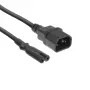 Maitinimo laidas C14 - C7 juodas 0,2 m ACT AK5248 250V 2,5 A