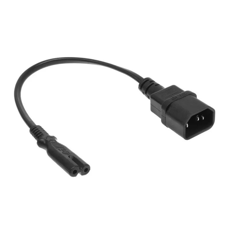 Maitinimo laidas C14 - C7 juodas 0,2 m ACT AK5248 250V 2,5 A