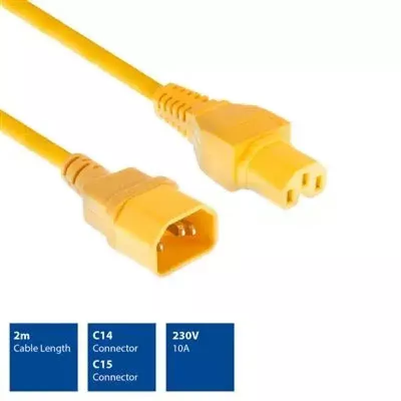Maitinimo laidas C14 - C15 ACT 2 m H05RN-F 250 V 10 A
