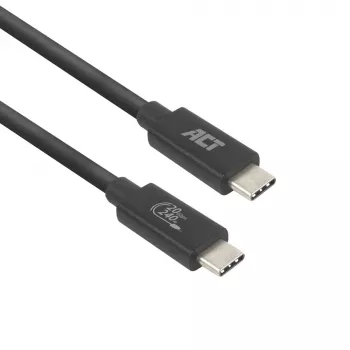 ACT USB4 20 Gbps 240 W USB Type-C laidas, 2 m, juodas, USB-IF sertifikuotas
