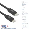 ACT USB4 20 Gbps 240 W USB Type-C laidas, 2 m, juodas, USB-IF sertifikuotas