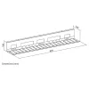 Po stalu montuojamas kabelių valdymo lovelis ACT 80 cm — plieninis tiesus horizontalus lovelis 800×140×100 mm