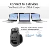 ACT AC5147 belaidė lazerinė pelė — dešiniarankiams, RF + Bluetooth, 4800 DPI, 6 mygtukai, pilka