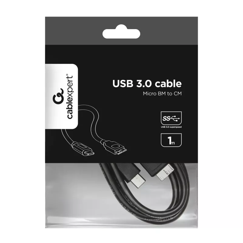 USB laidas Gembird CCP-USB3-MBMCM-1M