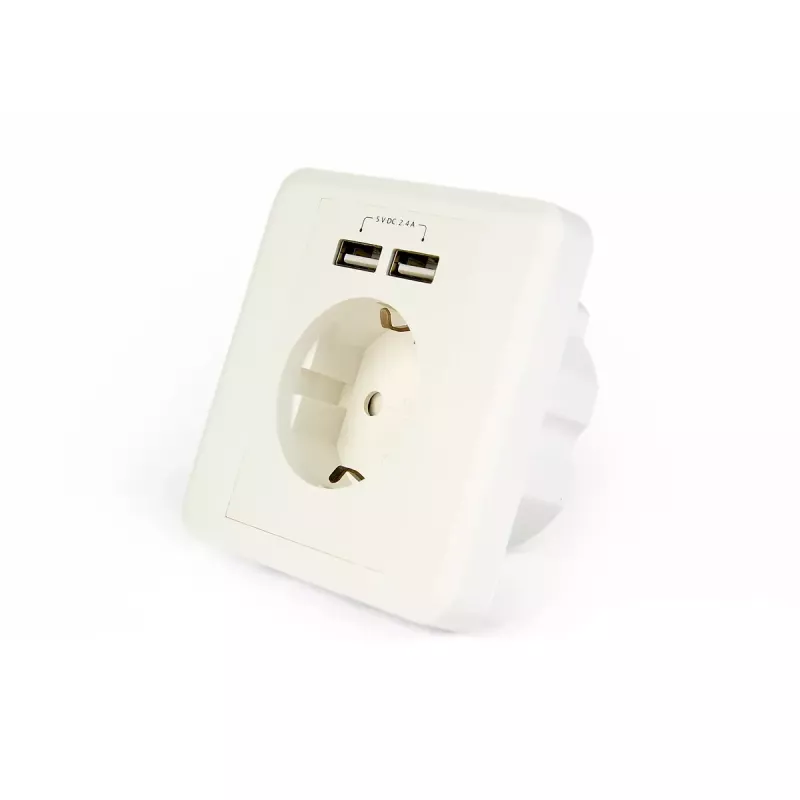 Kištukinis lizdas 2 x USB EnerGenie EG-ACU2A2-01