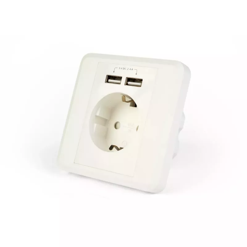 Kištukinis lizdas 2 x USB EnerGenie EG-ACU2A2-01