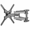 TV laikiklis Gembird WM-60ST-01 32–60 colių televizoriams, VESA 100x100–400x400, iki 36,4 kg, pasvirimas -2°–10°, atstumas nuo sienos 4,2–45,2 cm, juodas